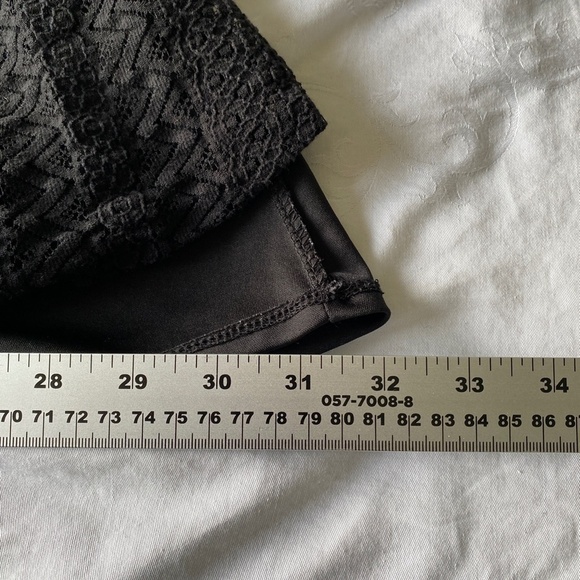 Monteau Women's Black Sleeveless Mini Cocktail Lace Dress Lined Size Large - Picture 11 of 13